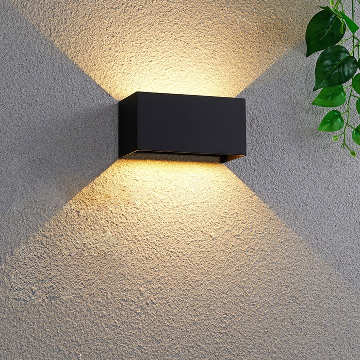 BowLift | Modern waterproof rectangular LED wall light for outdoor use with up and down lighting