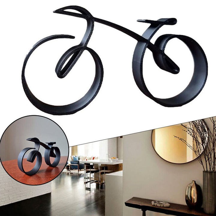 BowLift | Velaro Bike Sculpture | Minimalist Wire Frame Design | Iron Black | Gift Idea for Bike Lovers