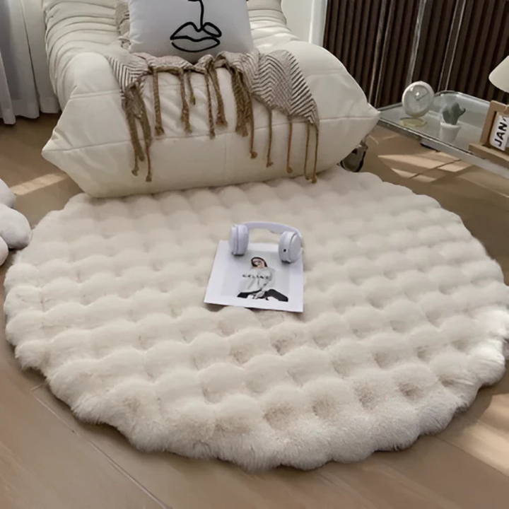 BowLift | Round Fleece Rug 90x90 cm Soft Anti-Slip