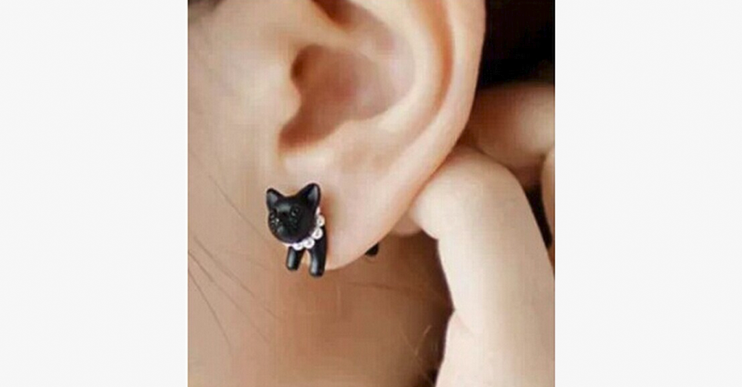 BowLift | Reversible Kitten Stud Earrings with Three-Dimensional Design - Perfect Gift for Any Cat Lover!