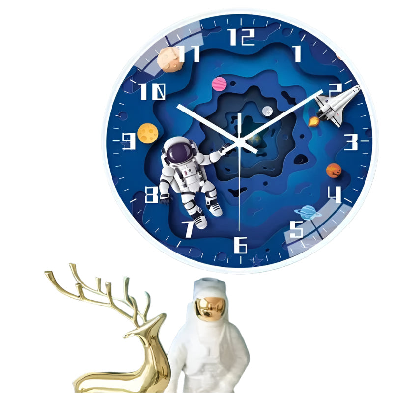 Cosmotime Kids Room Theme Wall Clock Bowlift