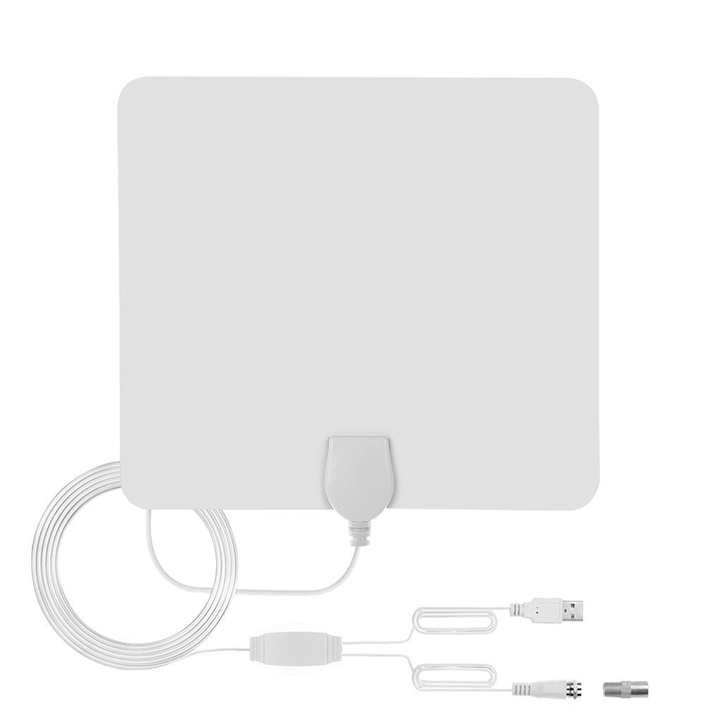 BowLift | White HDTV Antenna - With Signal Amplifier Booster 1080P 80Mile Range