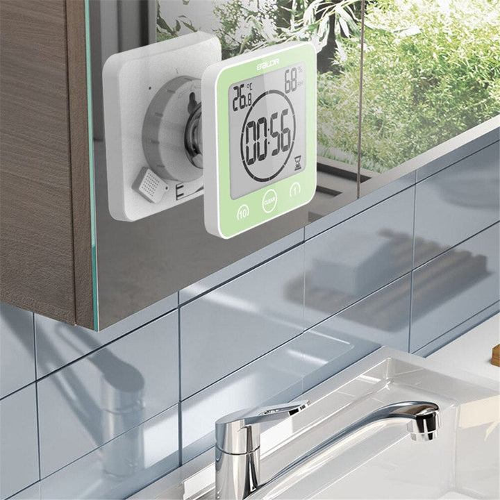 BowLift | Waterproof Digital Shower Clock with Suction Cup Mount - Perfect for Timing Showers & Bathing Activities