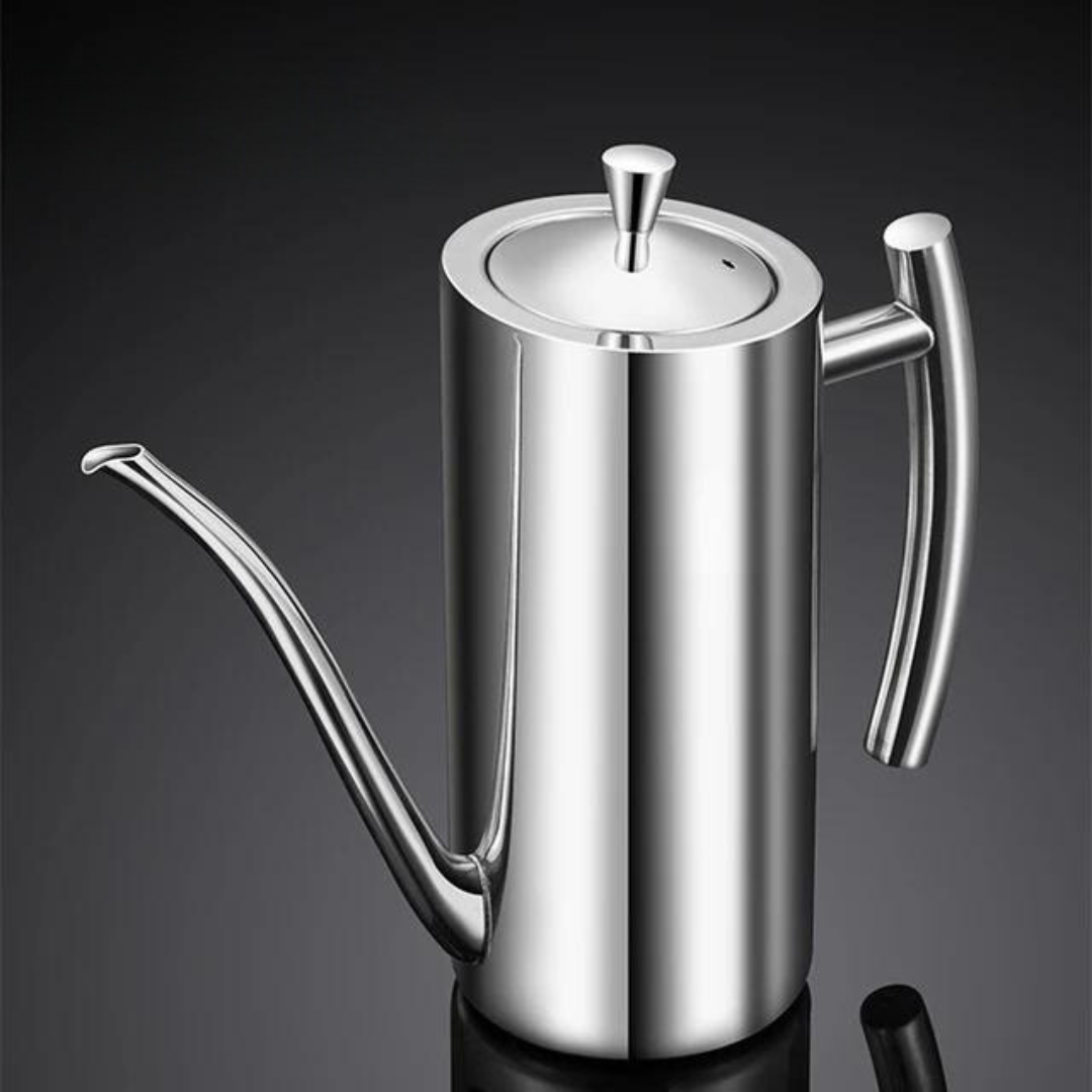 BowLift | Premium Stainless Steel Oil Dispenser Bottle – Leak-Proof Kitchen Oil Container for Cooking, Vinegar & Sauces