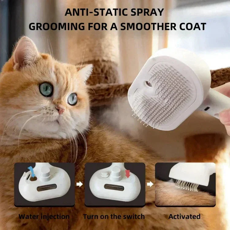 Pet Steam Brush with Steam Cleaning | Bowlift