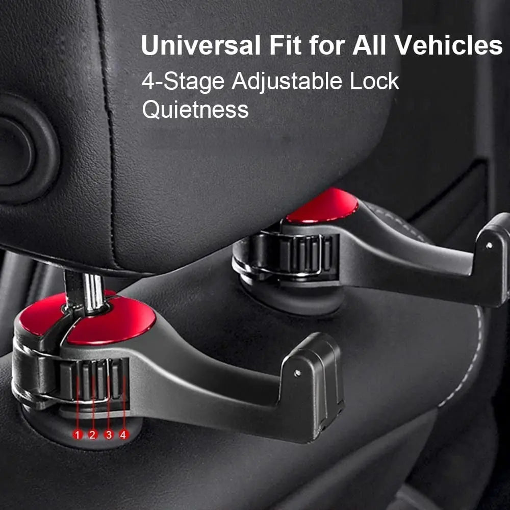 BowLift | 2-in-1 Car Headrest Hooks – Holds Bags & Serves as Smartphone Holder
