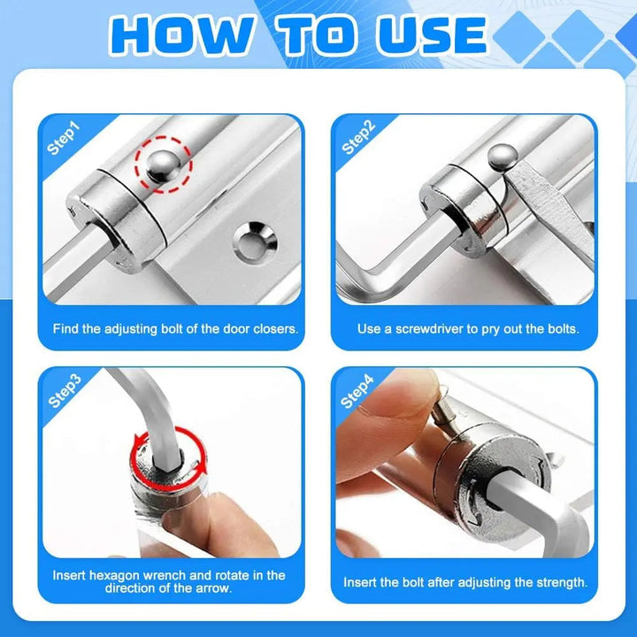 BowLift | Automatic door hinge with self-reset – Safe & Quiet