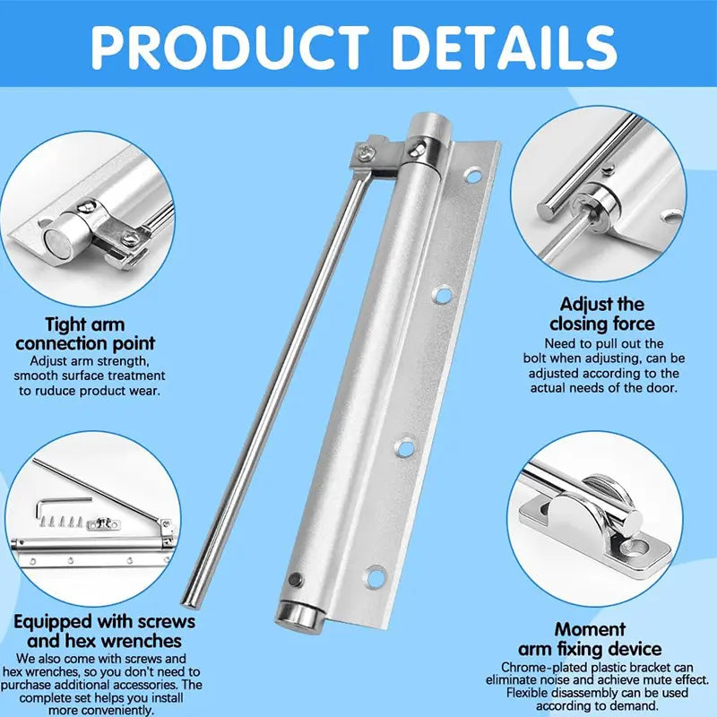BowLift | Automatic door hinge with self-reset – Safe & Quiet