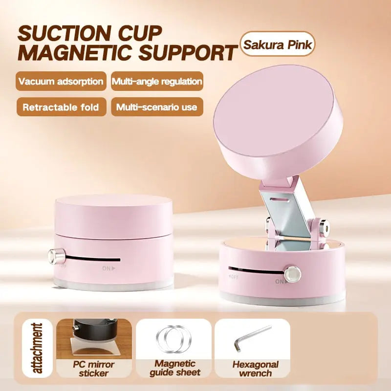 BowLift | Foldable Magnetic Phone Holder with Strong Vacuum Adhesion