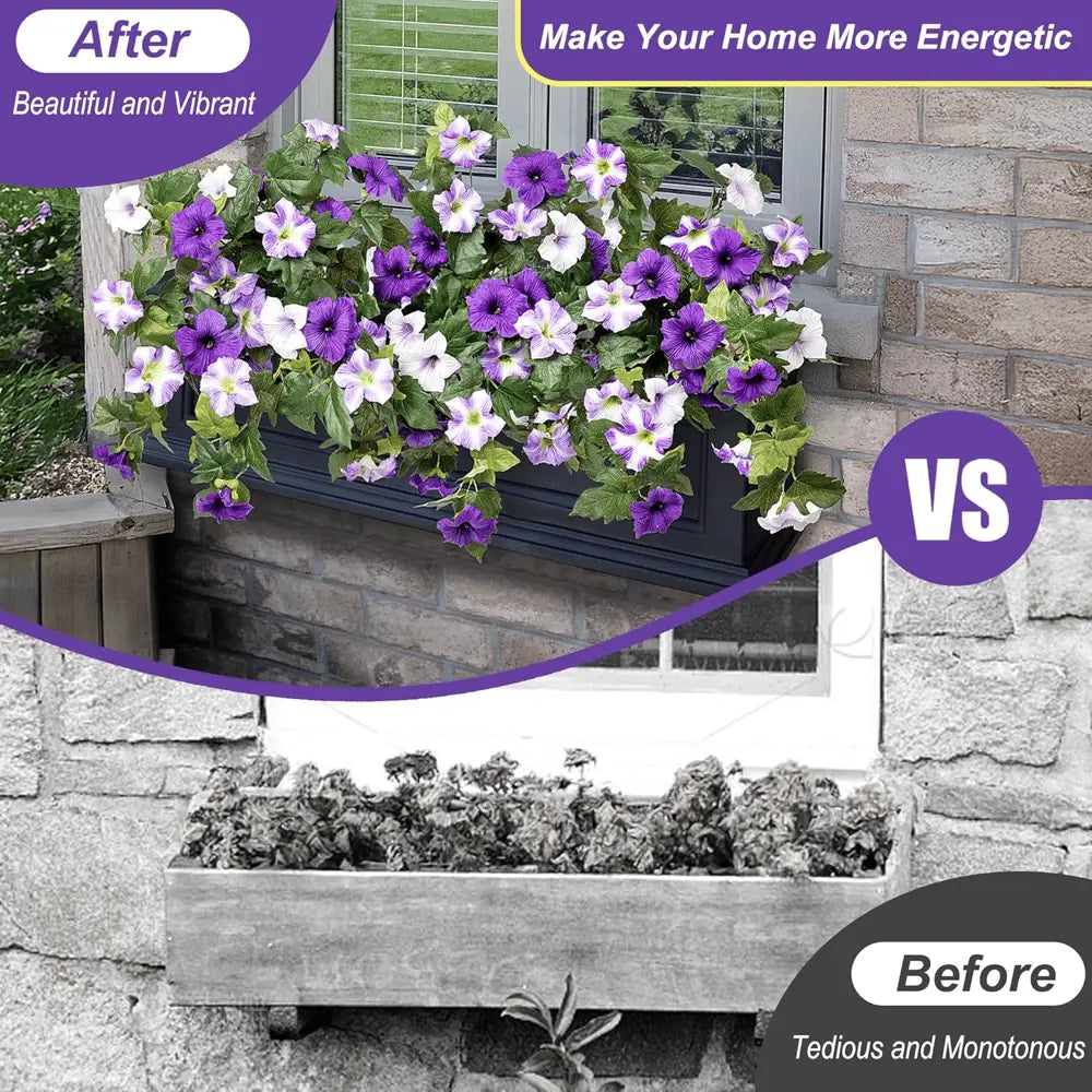 BowLift | Artificial Spring Petunias made of Silk – Perfect for Calm Home Accents