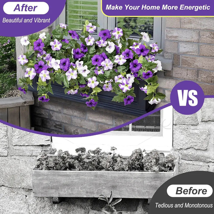 BowLift | Artificial Spring Petunias made of Silk – Perfect for Calm Home Accents