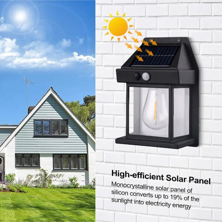 BowLift | Solar wall light for outdoor use – With motion sensor & twilight automation