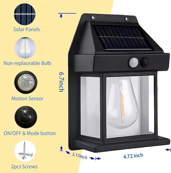 BowLift | Solar wall light for outdoor use – With motion sensor & twilight automation