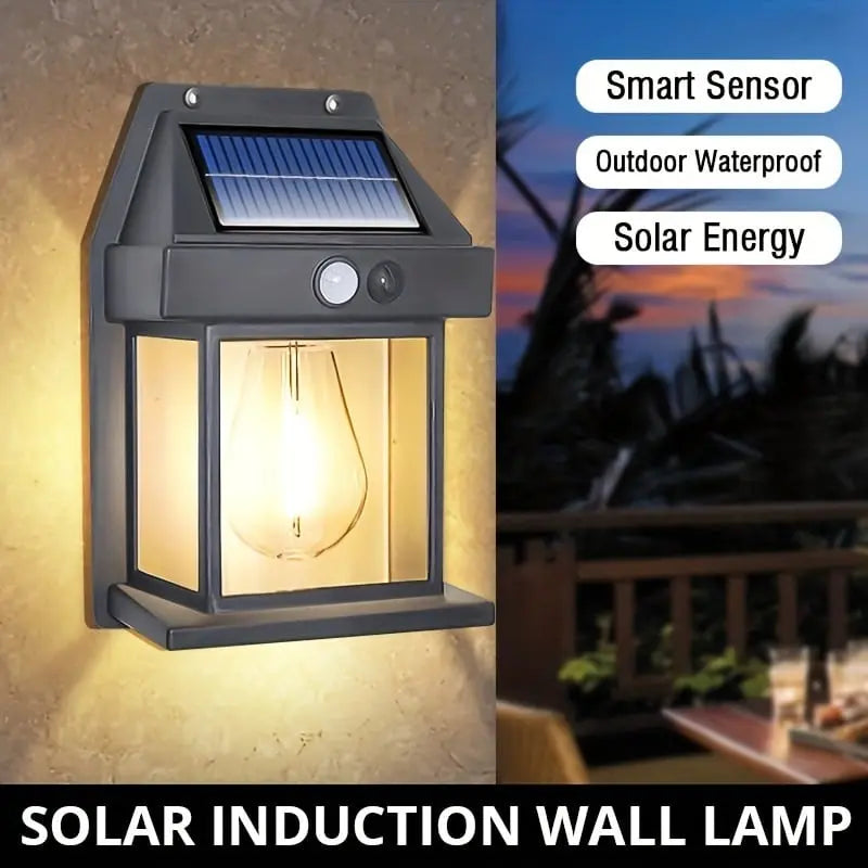 BowLift | Solar-powered LED outdoor wall light – Perfect for gardens, patios, garages, and entrances