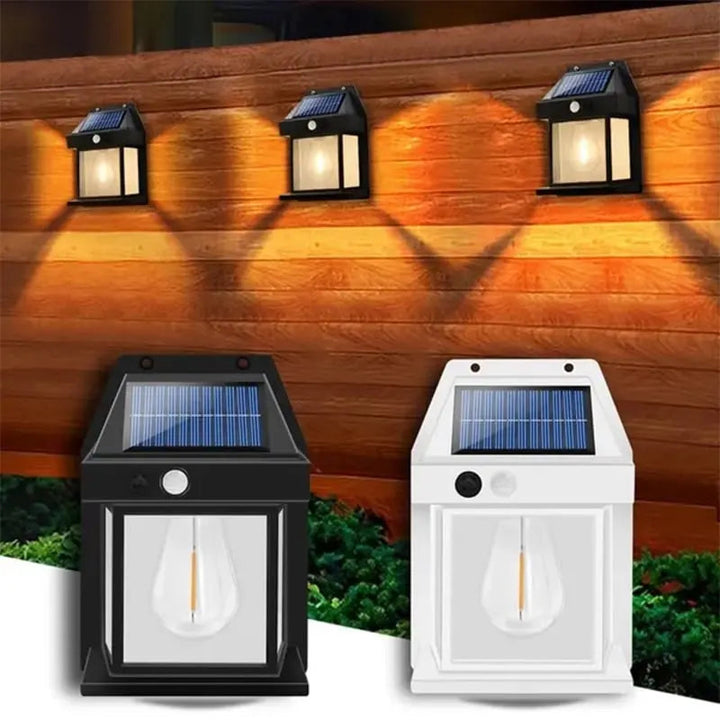 BowLift | Solar-powered LED outdoor wall light – Perfect for gardens, patios, garages, and entrances