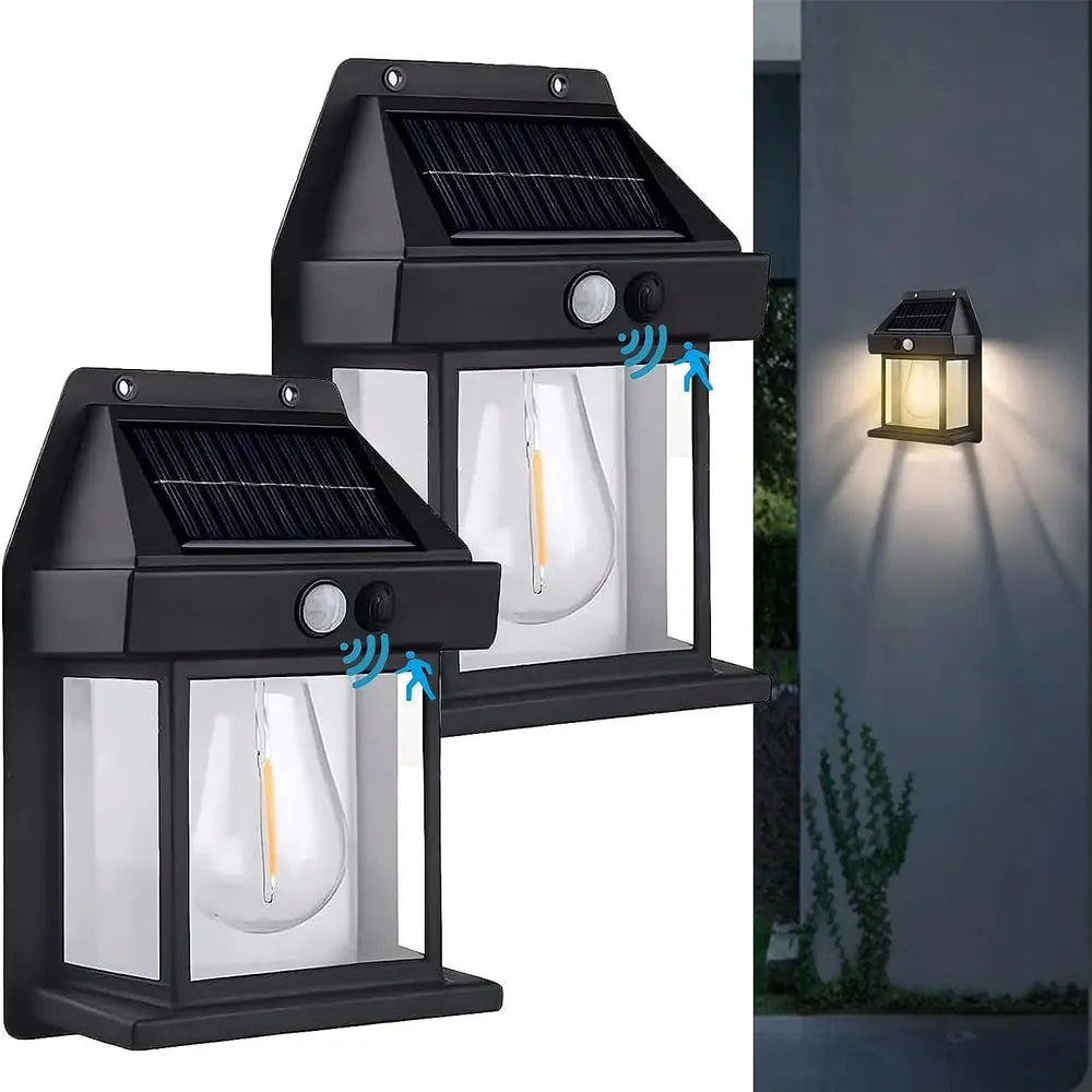 BowLift | Solar-powered LED outdoor wall light – Perfect for gardens, patios, garages, and entrances