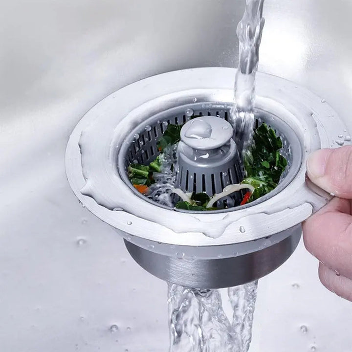 BowLift | Sink Drain Strainer – Anti-Blocking & Odor PRedection with Push Button