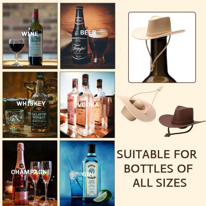 BowLift | Wine Bottle Stopper in Cowboy Hat Design – Tight, Stylish & Original