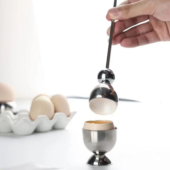 BowLift | Stainless Steel Egg Opener – Precise Opening with Tapping Effect