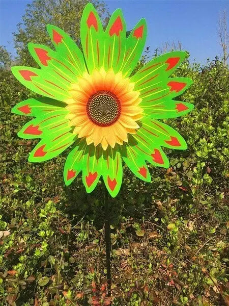 BowLift | Garden Wind Wheel with Sunflower Motif
