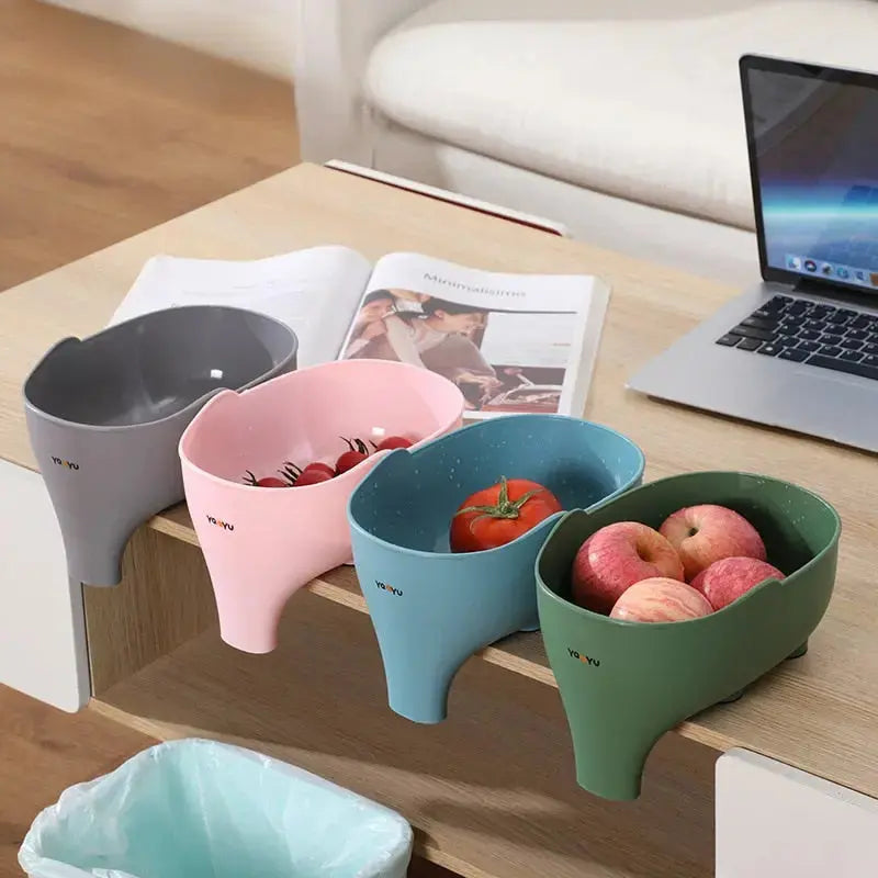 BowLift | Kitchen Sink Strainer Basket | Elephant Design | Plastic | 2-Pack | 22cm