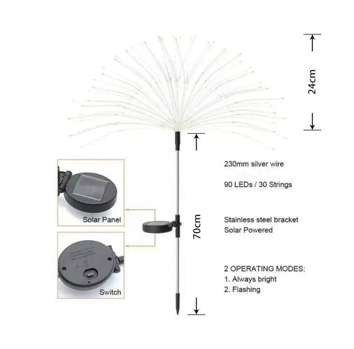 BowLift | Waterproof Solar Garden Fireworks Lamp
