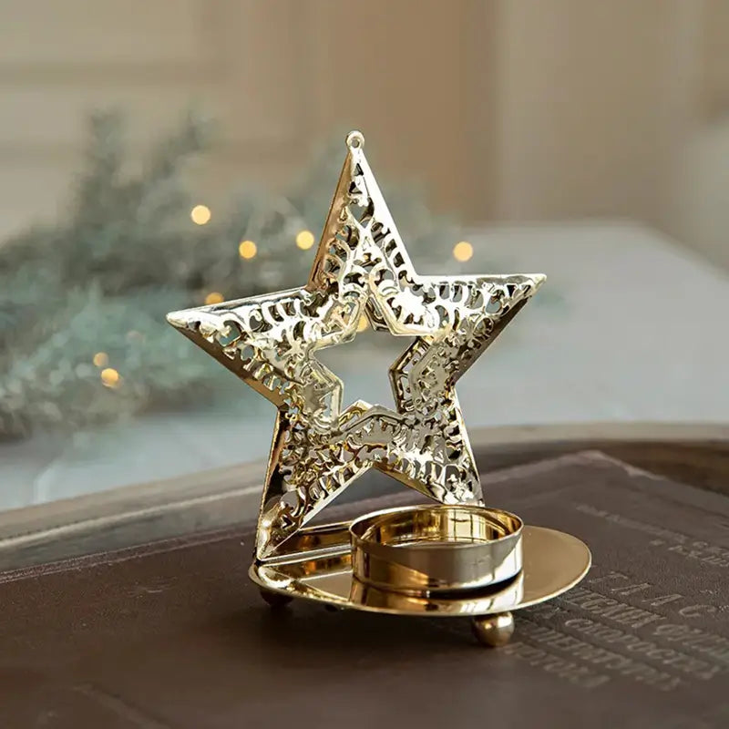 BowLift | Gold Christmas Candle Holder