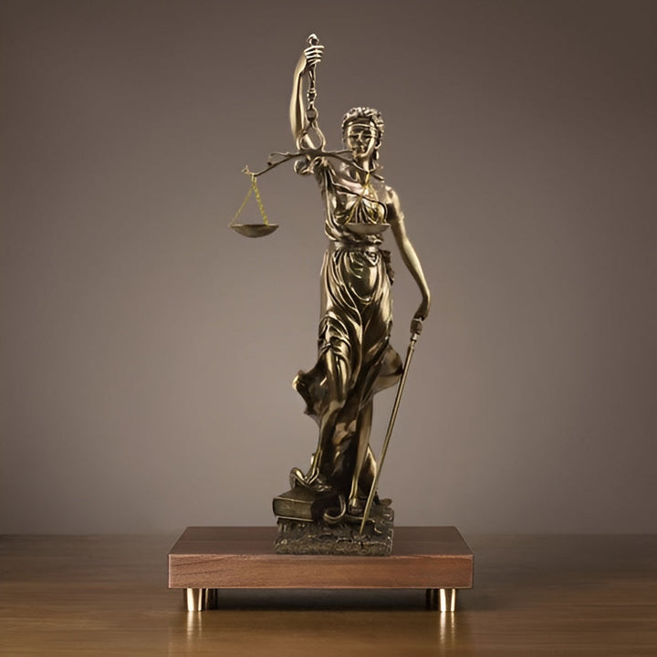 Statue of the Goddess of Justice – An elegant decorative sculpture of Justitia | Bowlift