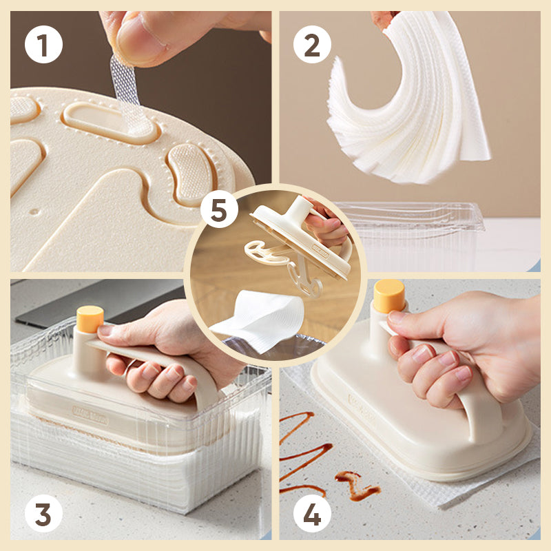 BowLift | Kitchen cleaning brush & interchangeable disposable magic cloth