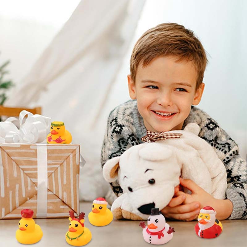 BowLift | 24 Pcs Countdown Christmas Rubber Ducks Advent Calendar
