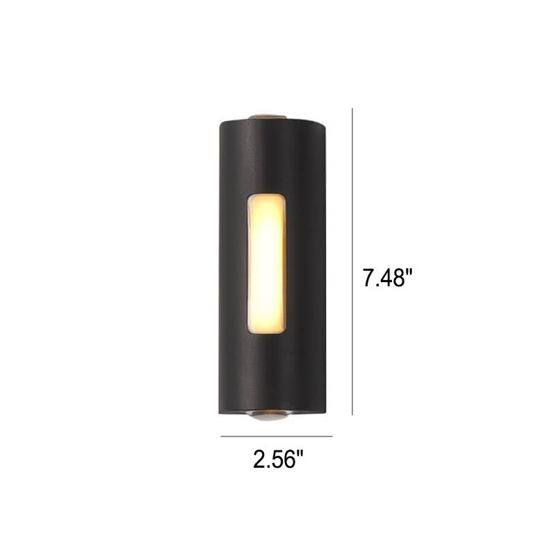 Modern Minimalist Cylindrical Design LED Outdoor Decorative Wall Sconce Lamp | Bowlift