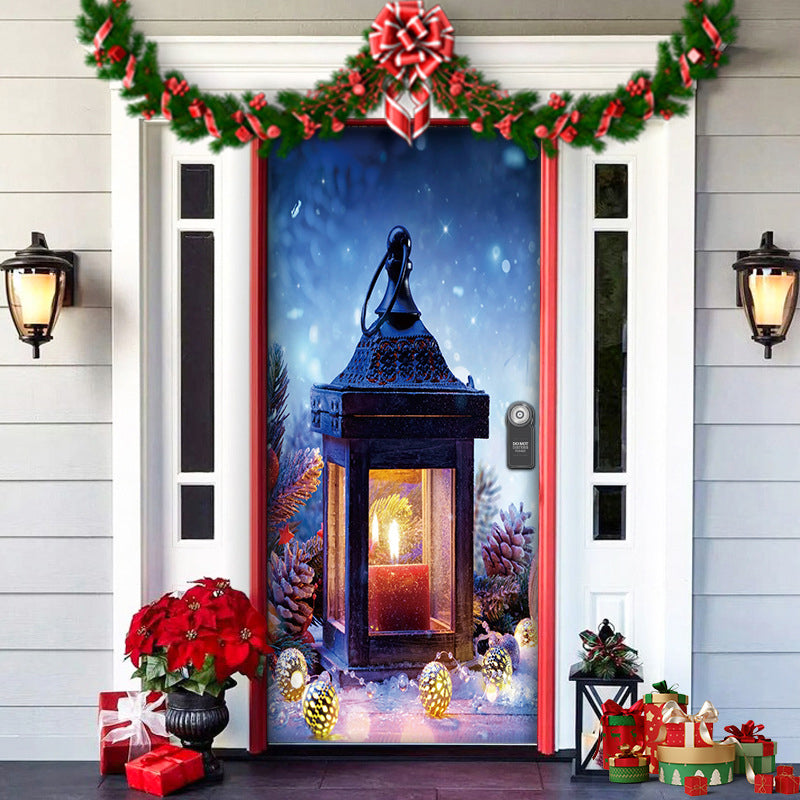 BowLift | Christmas Door Decoration | Fabric Door Cover | Washable & Reusable