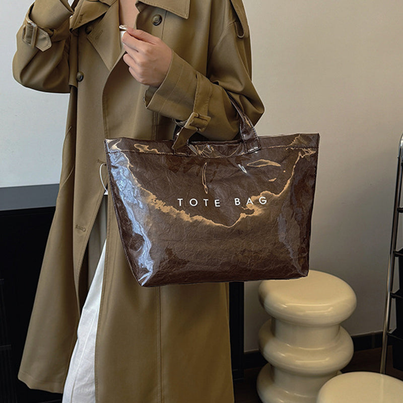 Women Letter Print Tote Bag | Bowlift