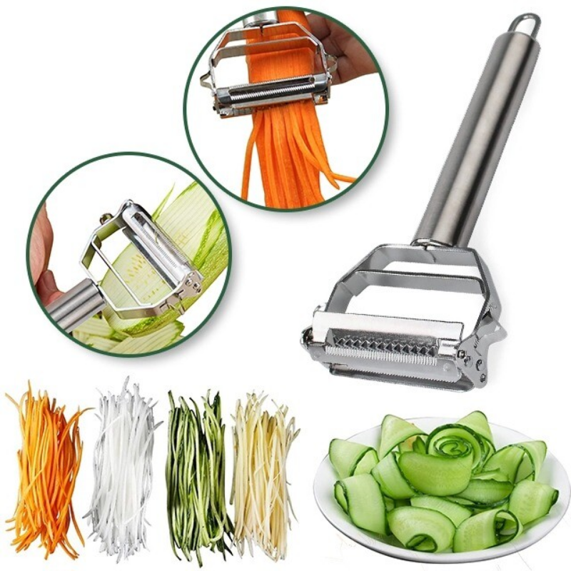 BowLift | Ultra-sharp stainless steel multifunctional vegetable peeler & julienne cutter