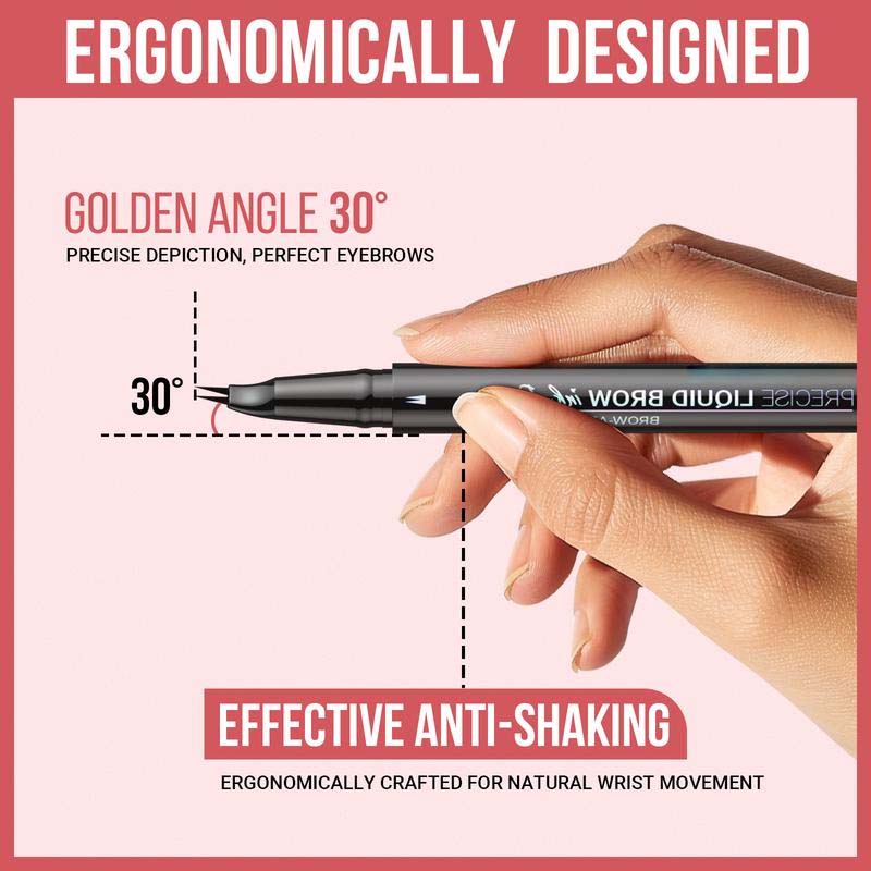 BowLift | 2-in-1 Dual-Ended Eyebrow Pencil with Micro-Fork Tip Applicator and Precise Brush Tip
