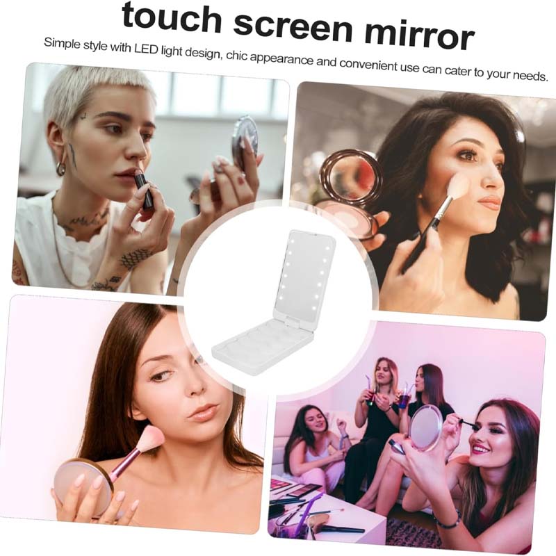 BowLift | Travel makeup brush set with LED light mirror