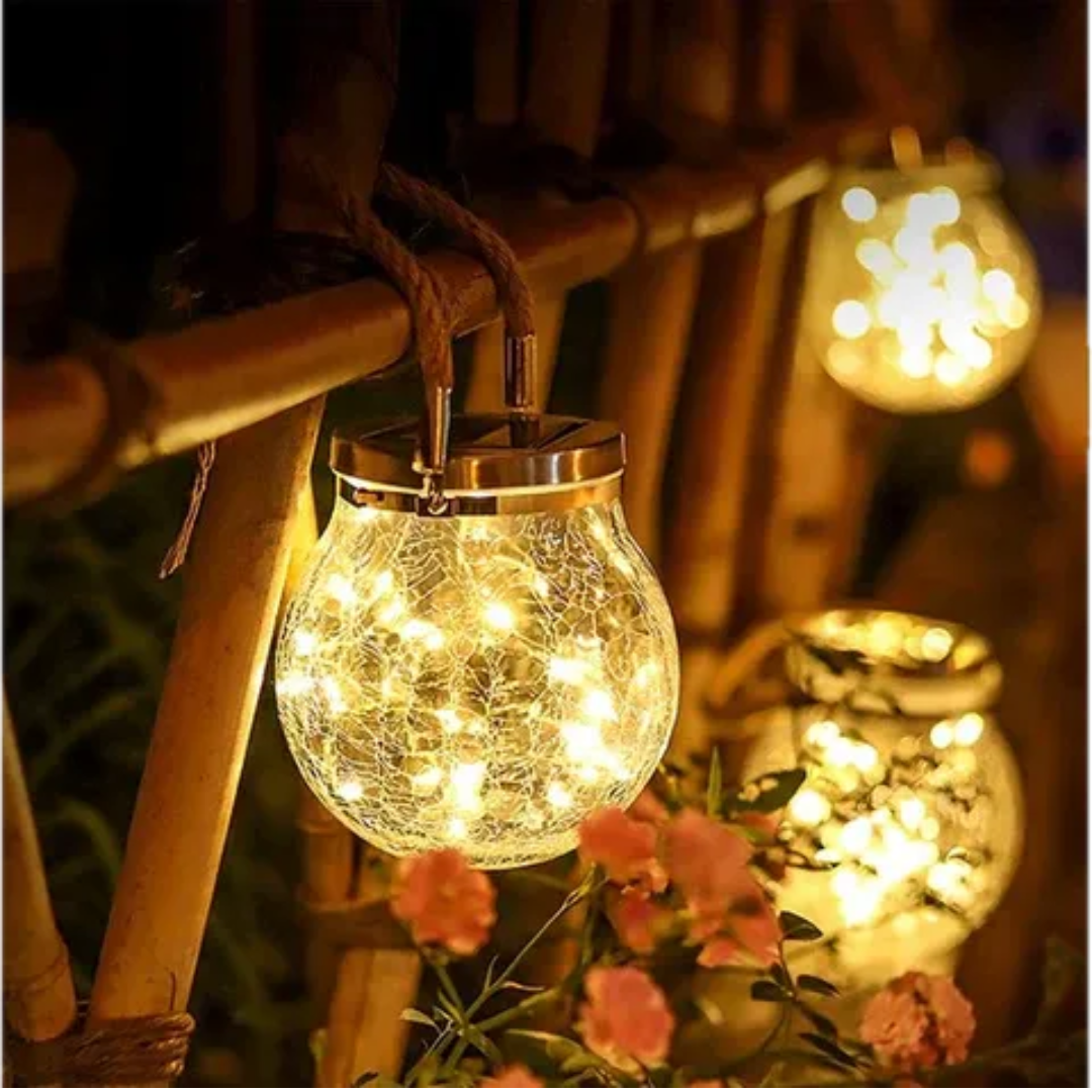 Cracked Glass Solar Light Bowlift