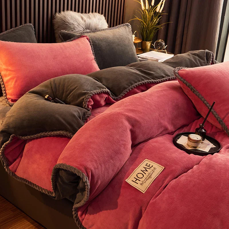 BowLift | Luxury Velvet Fleece Duvet Cover Set - PlushHaven