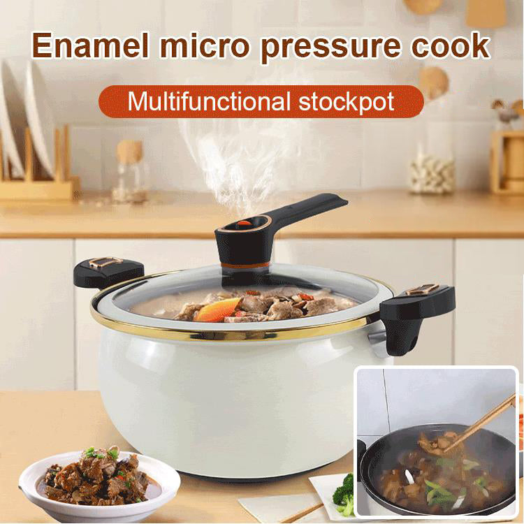 BowLift | Double Handle 7L Enamel Micro Pressure Cooker