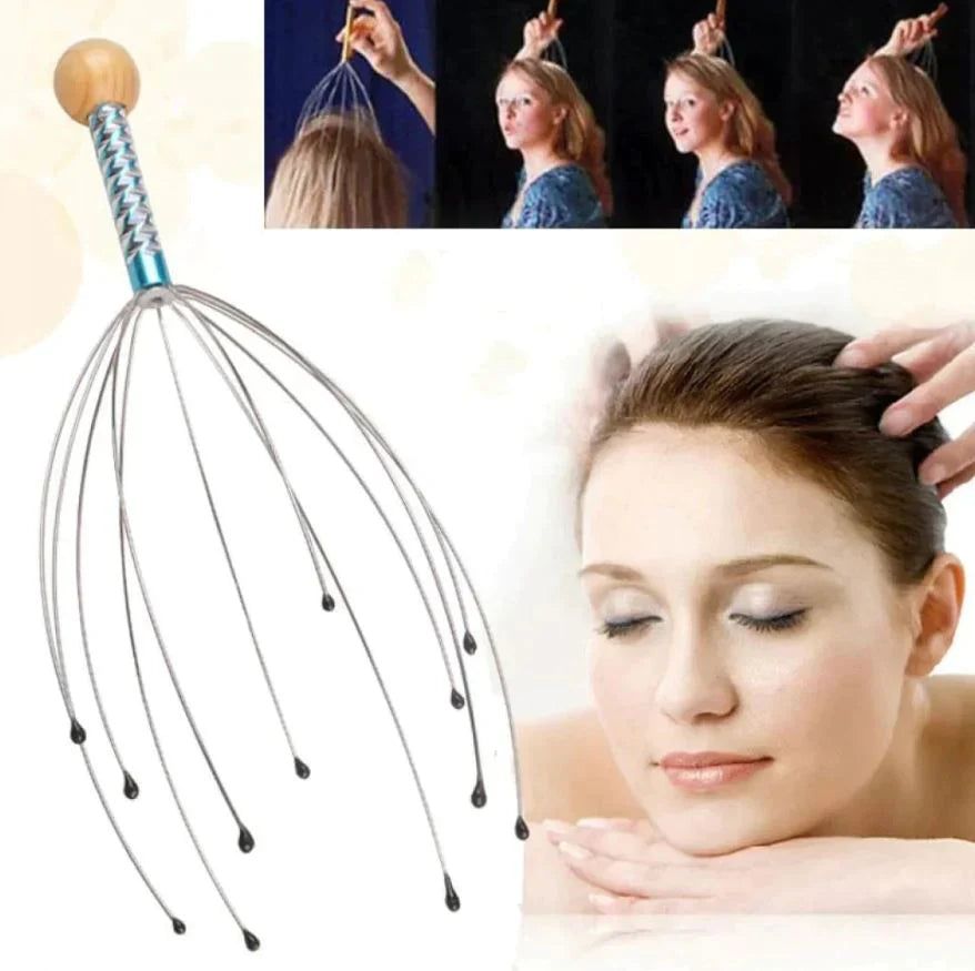 Relaxing Head Scalp Massage Octopus Manual Massager Bowlift