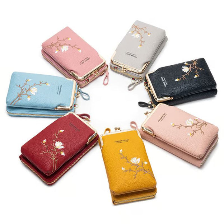 BowLift | Embroidered women's crossbody wallet