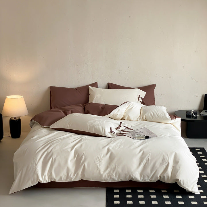 Cotton bedding set, 4-piece, 100% cotton
