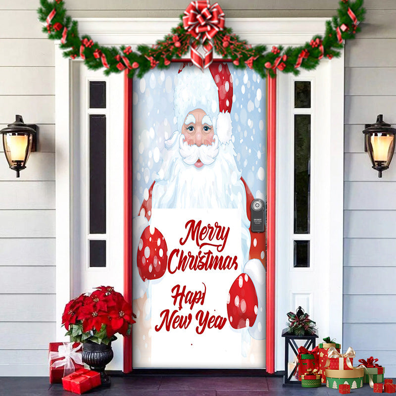 BowLift | Christmas Door Decoration | Fabric Door Cover | Washable & Reusable