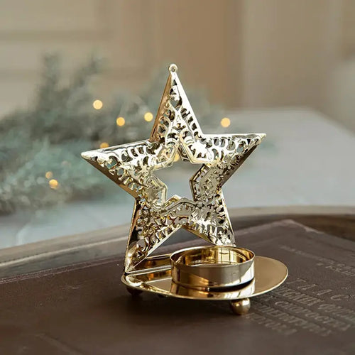 BowLift | Gold Christmas Candle Holder