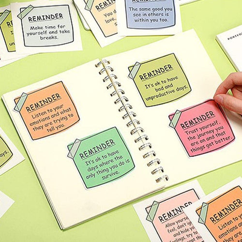 BowLift | Mental Health Sticky Notes Stickers (24 pieces)
