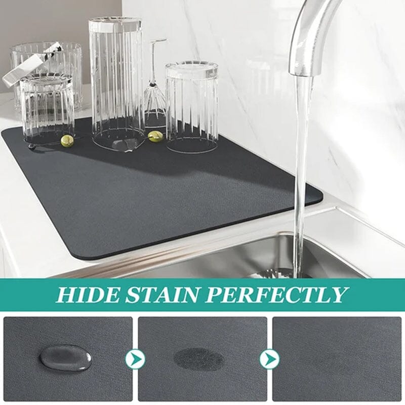 Kitchen Super Absorbent Draining Mat, Quick Dry Dish Coffee Mat | Bowlift