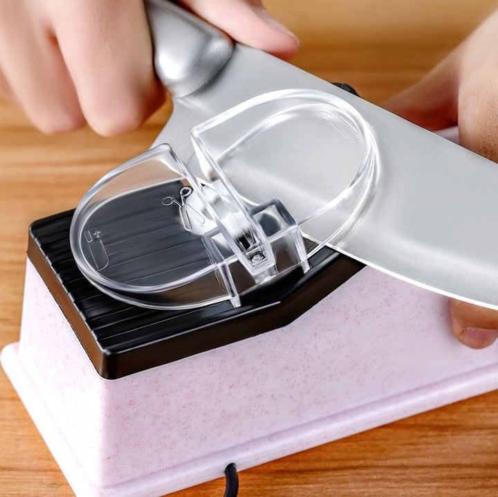 BowLift | Rechargeable Multifunctional Electric Knife Sharpener, with 6 Replaceable Grinding Discs, for Dull Knives