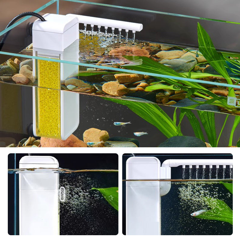 Quiet Fish Tank Aquarium Wall-Mounted Water Filter | Bowlift