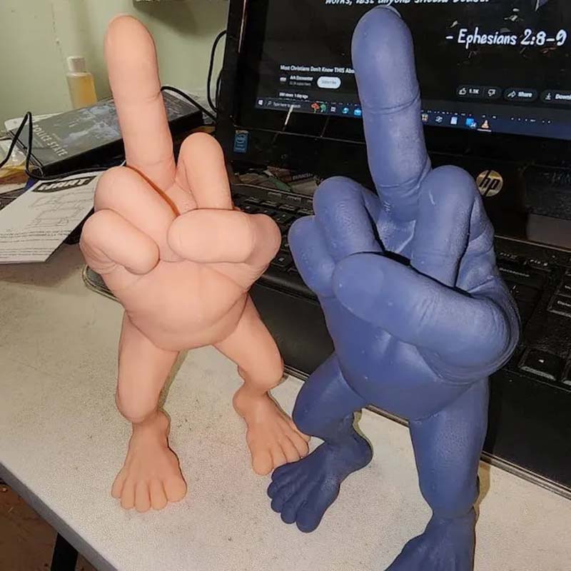 BowLift | Middle finger figure with legs