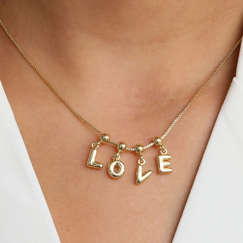 BowLift | Dainty Satellite Bubble Letter Name Necklace